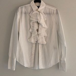 RALPH LAUREN SPORTS Ruffle-Trim Blouse
